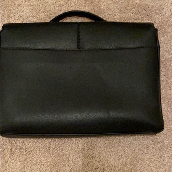 Black faux leather men brief case - Picture 2 of 6